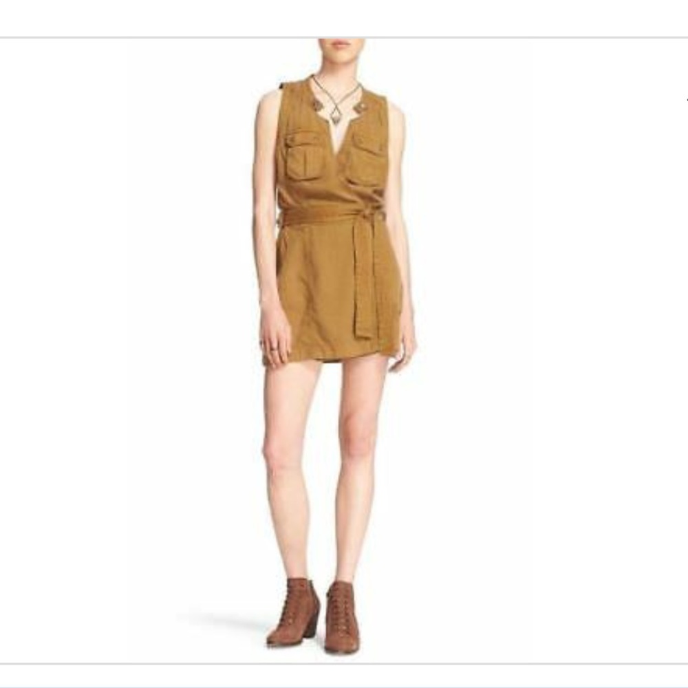 Free People Desert Daylight Mini Wrap Dress size S